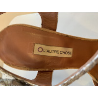 L'autre Chose Sandals Leather in Silvery