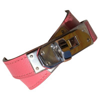 Hermès Armreif/Armband aus Leder in Rosa / Pink
