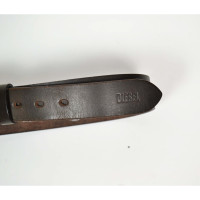 Diesel Black Gold Belt Leather in Brown