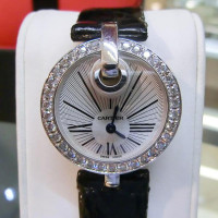 Cartier Horloge Leer in Zilverachtig