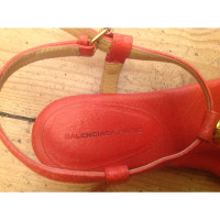 Balenciaga Sandals Leather in Red