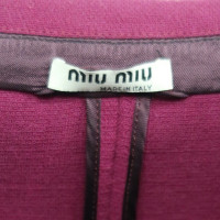 Miu Miu Jacke/Mantel aus Wolle in Fuchsia