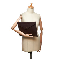 Louis Vuitton Clutch Bag Leather in Brown