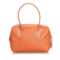 Prada Handtasche aus Leder in Orange