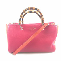 Gucci Bamboo Shopper aus Leder in Rosa / Pink