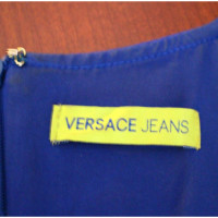 Versace Jurk Viscose in Blauw