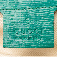 Gucci Bamboo Shopper aus Leder in Grün
