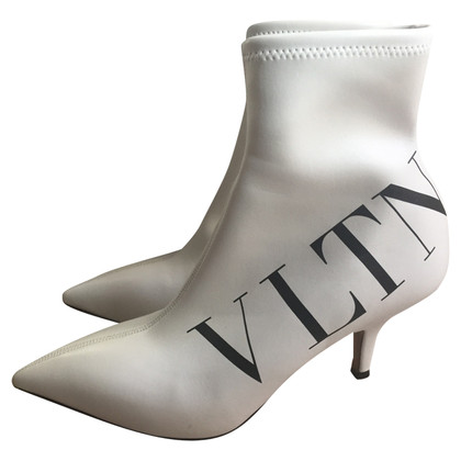 Valentino Garavani Stiefeletten aus Leder in Weiß