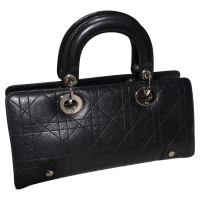 Christian Dior Lady Dior East West in Pelle in Nero