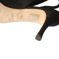 Christian Dior brown leather heels with logo