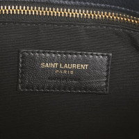 Saint Laurent Université Monogram Flap Bag Leer in Blauw