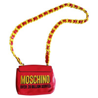 Moschino Umhängetasche aus Leder in Rot