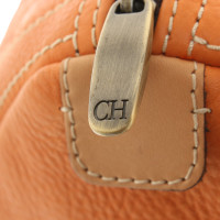 Carolina Herrera Handtasche aus Leder in Orange