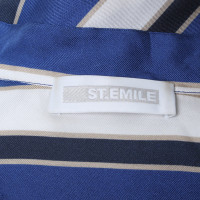 St. Emile zijden jurk met streeppatroon