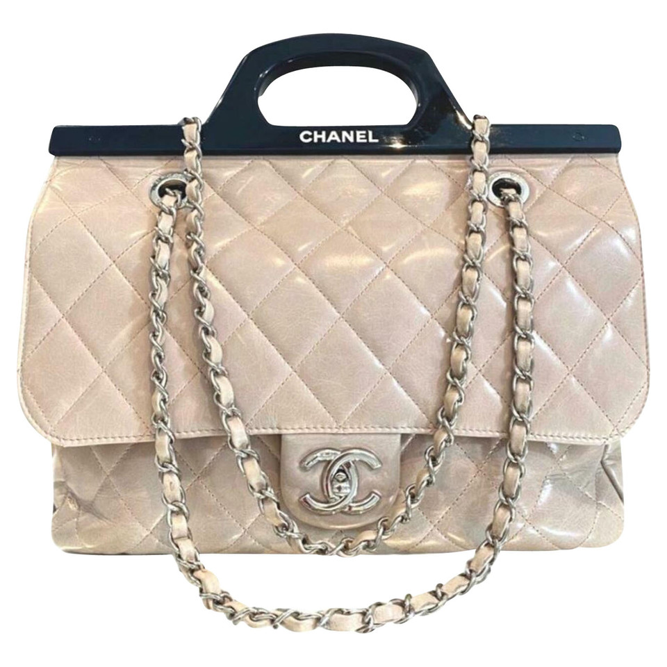 Chanel CC Delivery Large aus Leder in Nude