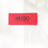 Hugo Boss Jacke/Mantel aus Leder in Creme