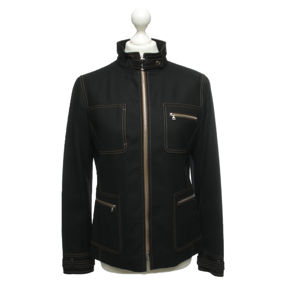 Bogner Jacke/Mantel aus Wolle in Schwarz