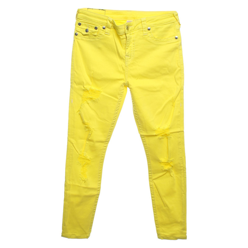 yellow true religion jeans