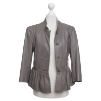 Temperley London Leather Jacket in Taupe