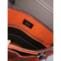 Chloé Tote Bag aus Lackleder in Orange