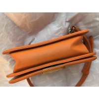 Chanel Shoulder bag Leather in Orange