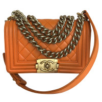 Chanel Shoulder bag Leather in Orange