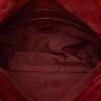 Fendi Handtasche aus Wildleder in Rot
