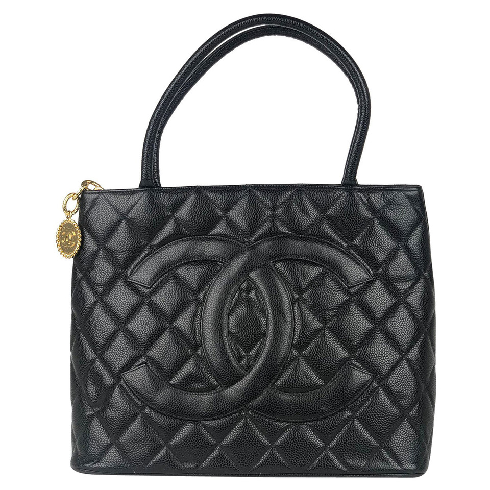 Chanel Tote Bag aus Leder in Schwarz