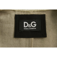 Dolce & Gabbana Jacke/Mantel aus Leinen in Beige
