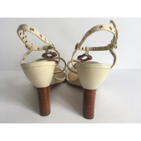 Louis Vuitton Wedges aus Leder in Beige