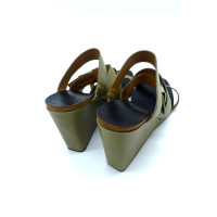 Fratelli Rossetti Wedges Leather in Khaki