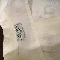 Chanel Oberteil aus Leinen in Weiß