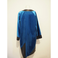 Fausto Puglisi Jacket/Coat Leather in Blue