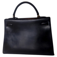 Hermès Kelly Bag 32 aus Leder in Schwarz