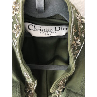 Christian Dior Giacca/Cappotto in Cotone in Verde oliva
