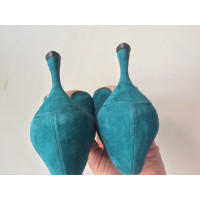 Prada Pumps/Peeptoes Suede in Turquoise