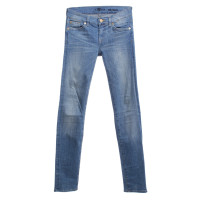 7 For All Mankind Stonewashed-Jeans in Blau