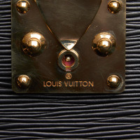 Louis Vuitton Serviette Fermoir aus Leder in Schwarz