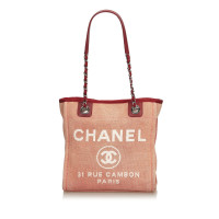 Chanel Mini Deauville Tote Bag aus Canvas in Rosa / Pink
