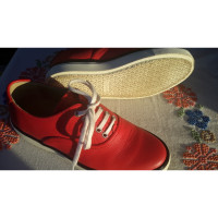 Hermès Lace-up shoes Leather in Red