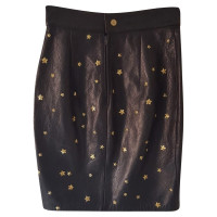 Moschino Cheap And Chic Vintage lederen rok met studs