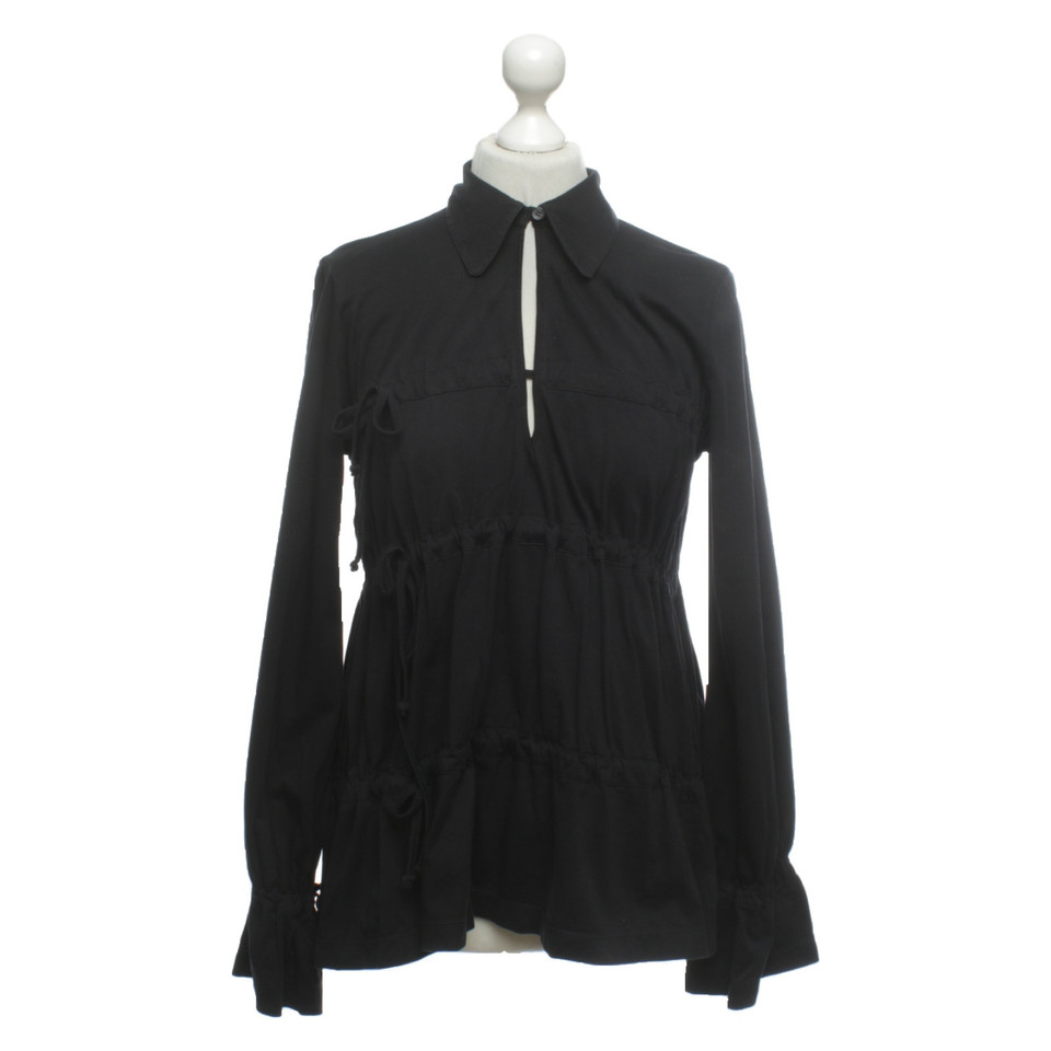 Mm6 Maison Margiela Top en Coton en Noir