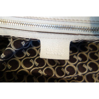 Gucci Handtasche aus Leder in Creme