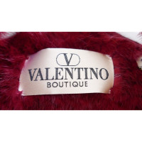 Valentino Garavani Veste/Manteau en Fourrure en Rouge