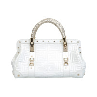 Gianni Versace Handtasche aus Lackleder in Weiß