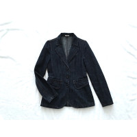 Miu Miu Jacke/Mantel aus Baumwolle in Blau