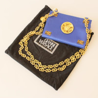 Gianni Versace Clutch Bag Canvas in Blue