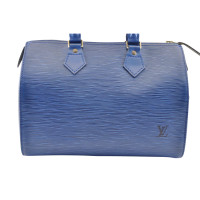 Louis Vuitton Speedy 25 en cuir épi bleu