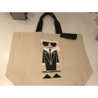 Karl Lagerfeld Shopper Katoen in Beige