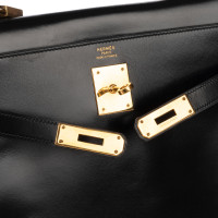 Hermès Umhängetasche aus Leder in Schwarz